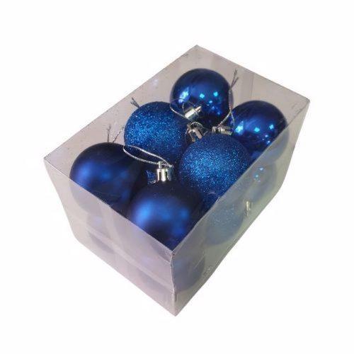 מארז 12 כדורים לעץ - 5 סמ - צבע כחול
